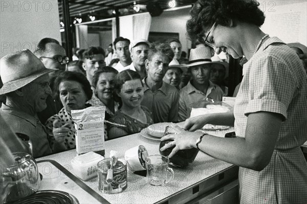 Russian visitors at the US Exposition in Moscow, 1959