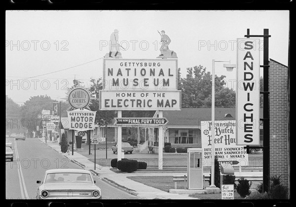 The commercialization of Gettysburg, Pennsylvania