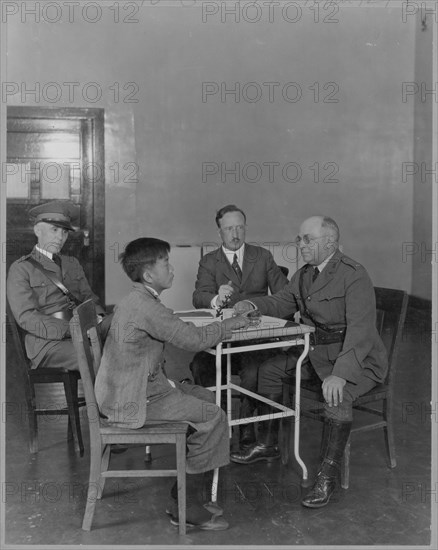 Interviewing immigrants on Angel Island