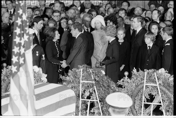 President Nixon at funeral