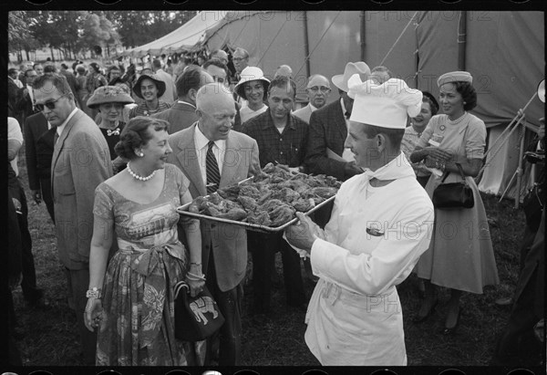 U.S. President Dwight Eisenhower and First Lady Mamie Eisenhower