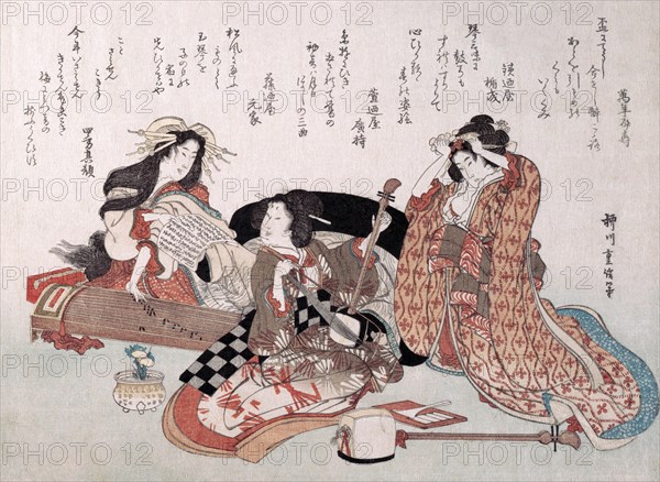 Women with instruments playing music