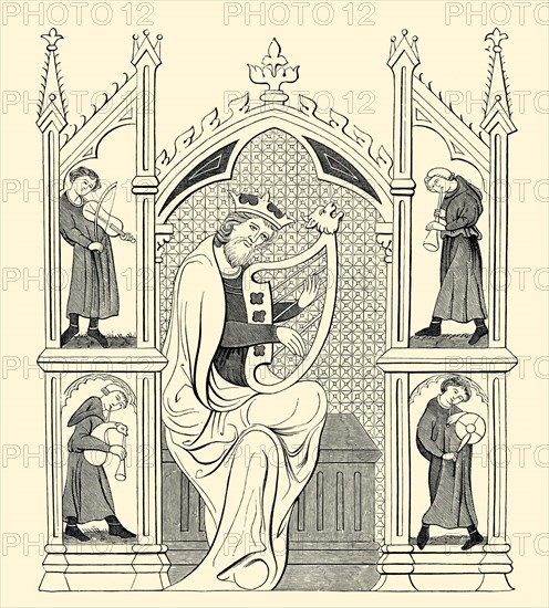 King David Playing the Lyre