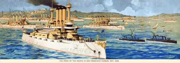 The Pride of the Pacific in San Francisco Harbor, May, 1908