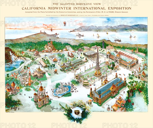 Bird's eye-view  California Midwinter International Exposition