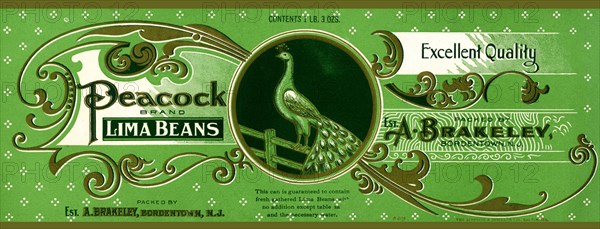 Peacock Brand Lima Beans