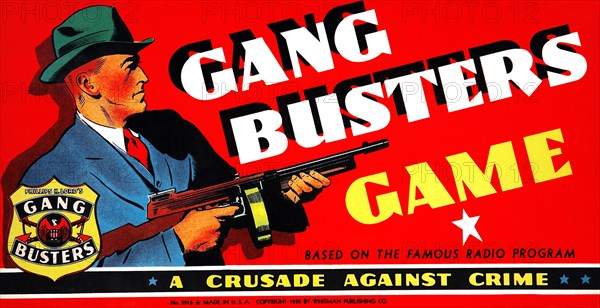 Gang Busters Board Game (Whitman, 1939).