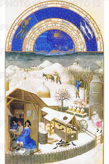 Le Tres riches heures du Duc de Berry - February