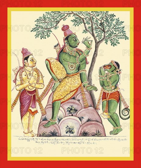 Rama instructing Hanuman