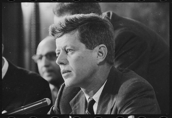 Sen John F Kennedy At Hearing