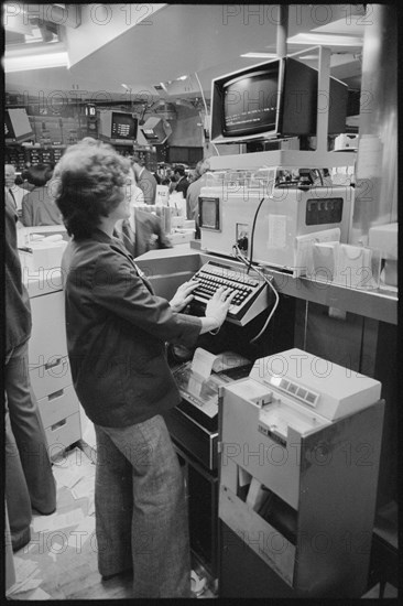 Female Employee on Floor of NYSE