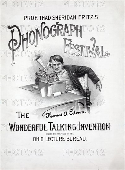 Prof. Thad Sheridan Fritz's phonograph festival ca. 1890