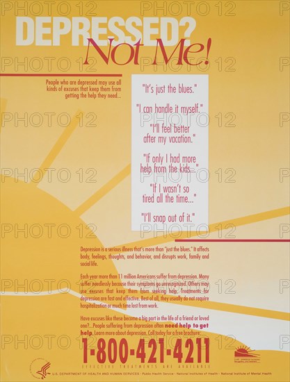 Mental Health Poster - Depressed? not me! - Public Service poster