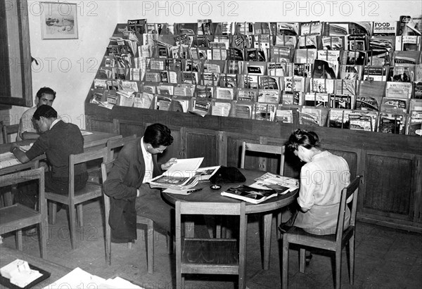 January 1950 - U.S.I.S. Reading Room, Rome, Italy
