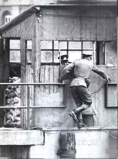 Soviet Zone Border Police at the East Side, Kreuzberg, Berlin