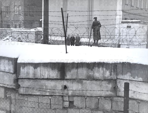 11/25/1962 - Three Young Men Are Being Suspiciously Watched By the Volkspolizei, Berlin Chaussee, Nov 25, 1962