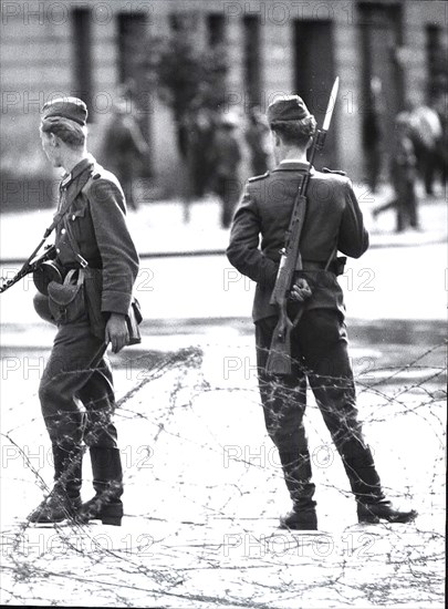 1961 - Border Guards at Berlin border between east and west berlin