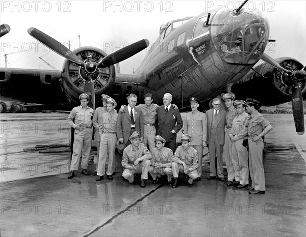 Visit of the Memphis Belle Bomber ca. 1943