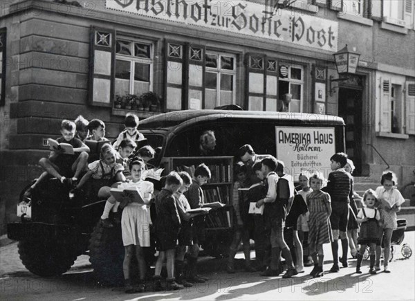 Bookmobile in German Towns ca. 1948-1954
