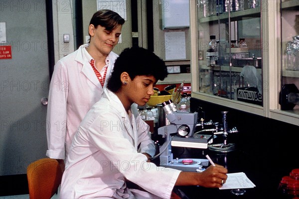 September 1996 - Scientists recording data in laboratory