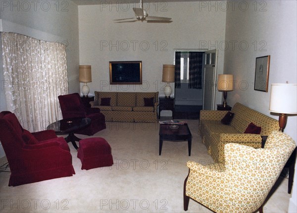 1977 Interior Karachi Annex Office Building  -  living room