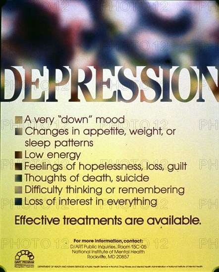 Mental Health Poster - Depression public service poster ca. 1980s