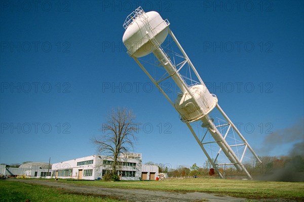 Demolition of the water tower at Plum Brook Reactor