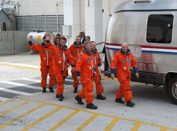 Space shuttle Endeavour's six STS-134 astronauts