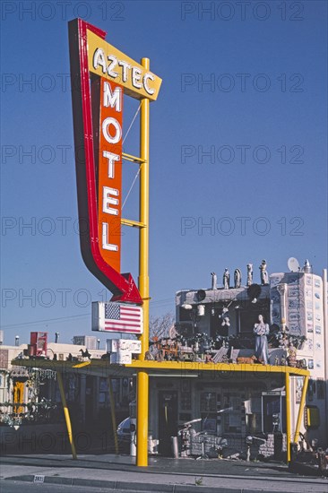 Aztec Motel office and sign Route 66 Albuquerque New Mexico ca. 2003