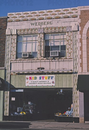 Wedberg Building terra cotta detail Lincoln Highway De Kalb Illinois ca. 2003