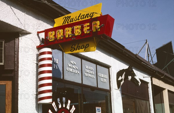 Early 2000's United States -  Mustang Barber Shop Billings Montana ca. 2004