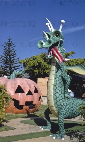 1980s America -  Magic Carpet mini golf, Key West, Florida 1985