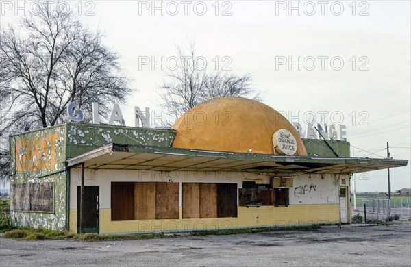 1980s America - Giant orange, Banta, California 1987