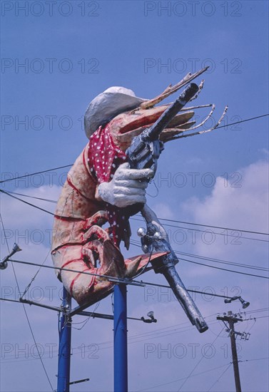 1980s America -  Christie's Restaurant sign, Houston, Texas 1983