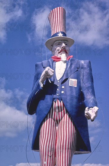1980s America -  Uncle Sam Fast Food symbol, Toledo, Ohio 1987