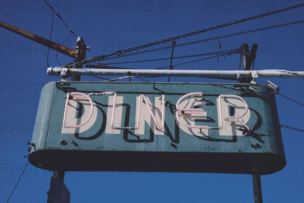 1980s America -  Scotty's Diner sign, Wilkinsburg, Pennsylvania 1989