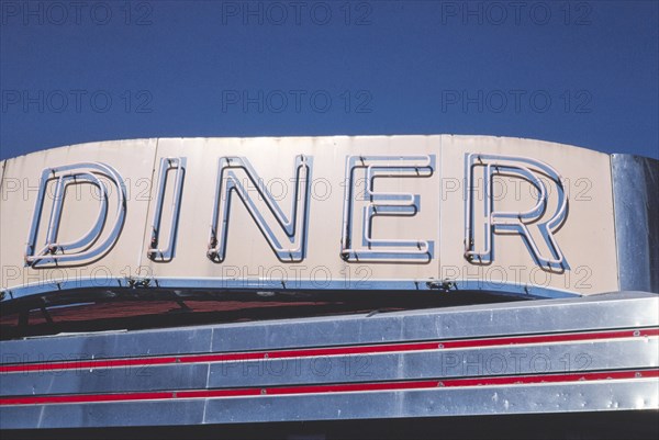 1980s United States - Red Robin Diner sign, Johnson City, New York 1988