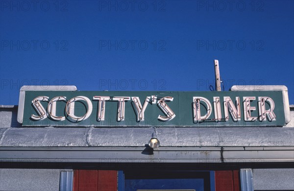 1980s America -  Scotty's Diner sign, Wilkinsburg, Pennsylvania 1989