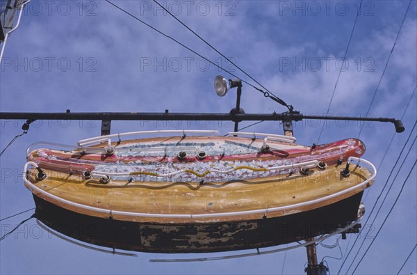 1980s America -  Coney Island Grill sign, Charlotte, North Carolina 1982