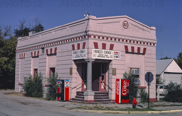 1980s America -  Renee's Corner Cafe, Sawyer, North Dakota 1987