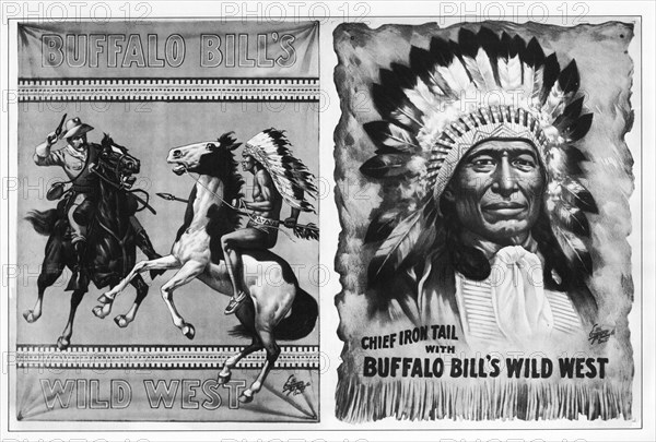 Buffalo Bill Poster, Buffalo Bill and Chief Iron Tail