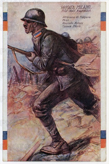 Postcard of the Milan Brigade