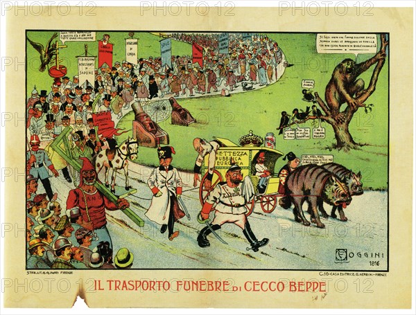The funeral transport of Cecco Peppe