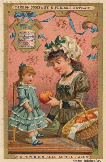 Image Series Girl Playing With A Doll: Doll Should Have Apples