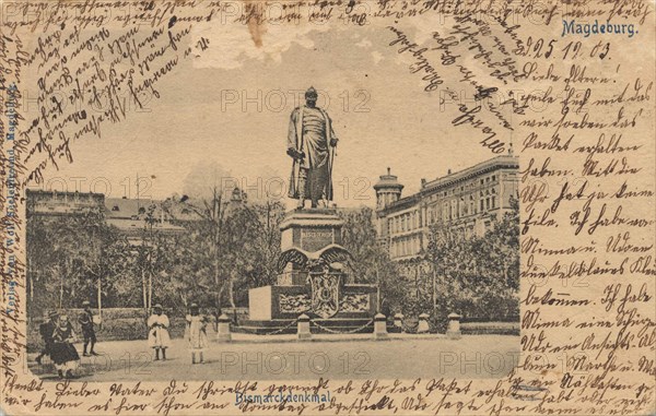 Bismarck Monument In Magdeburg