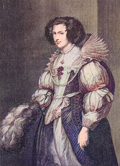 Maria Louisa De Tassis By Sir Anthony Van Dyck