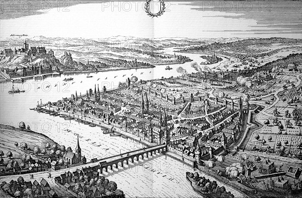 Rhein-Mosel Eck Near Koblenz In The Middle Ages