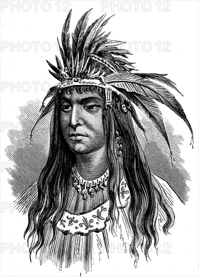 Native American Woman From A Tribe Of Plains Indians