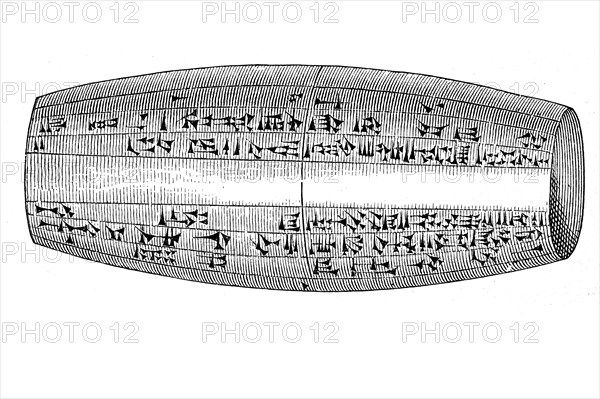 Described Clay Cylinder From Ancient Babylonia