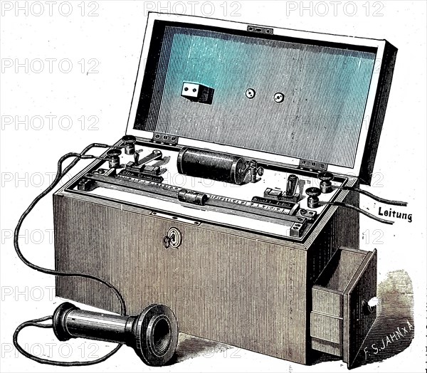 Illustration Of An Apparatus For Testing Lightning Conductors By Meiser & Mertig In Dresden